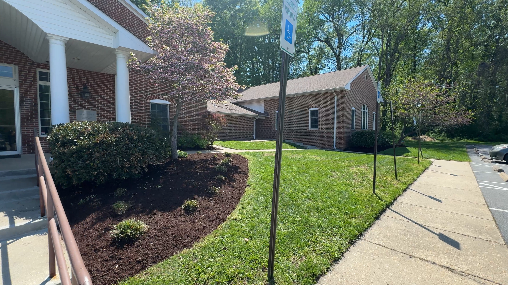 Mulching at Bowie Baptist Church