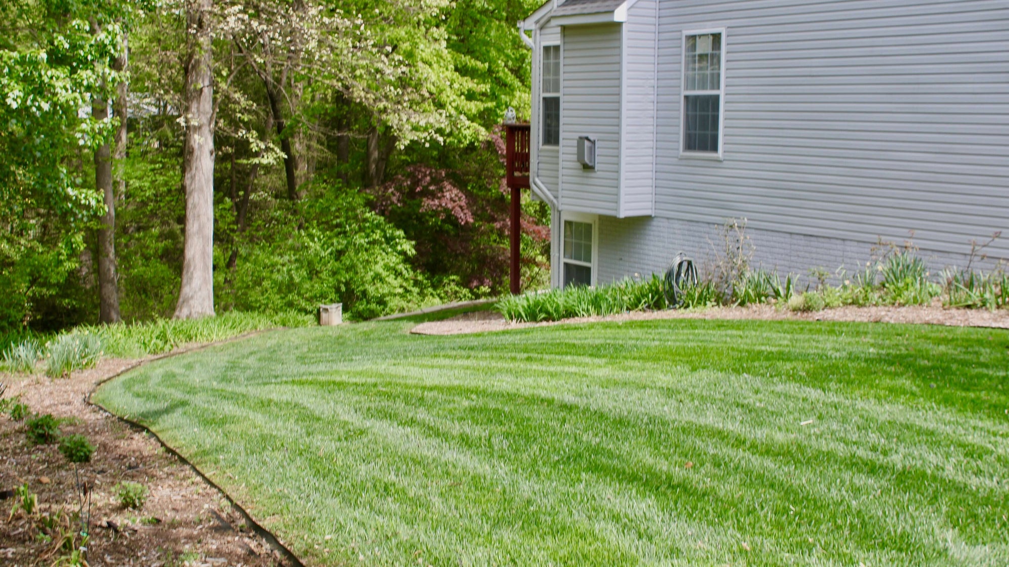 Mowed lawn in front of a house with trees in the background Northridge Way, Severna Park , MD