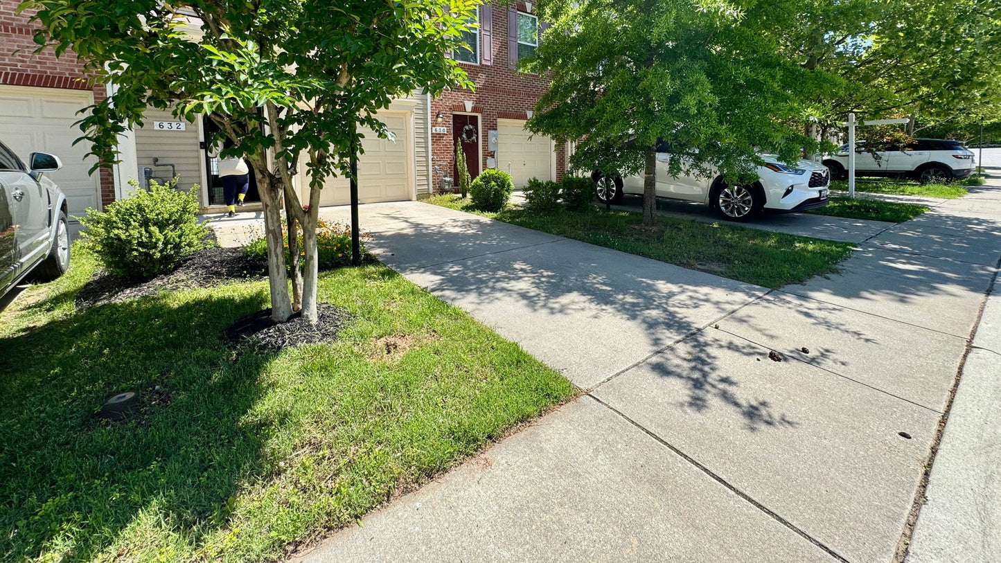 Residential lawn featuring neat grass care by Israels Landscaping, showcasing lawn maintenance services Maryland